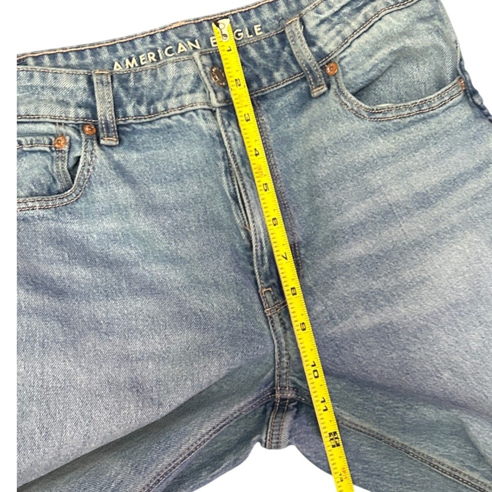 American Eagle High Rise Flare Jeans Womens 6 Short Light Wash Stretch Y2K - Picture 7 of 8
